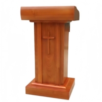 Pupitre d'église en bois avec croix sculptée, qualité supérieure, pour sermons, présentations, lieux religieux