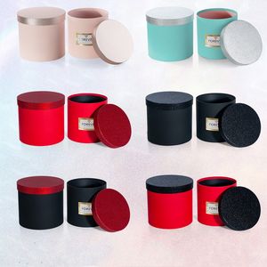 وصل حديثًا صندوق باقة من قطعتين صندوق زهور فارغ من الورق المقوى مستدير لامع لتغليف الزهور - Product Image 2