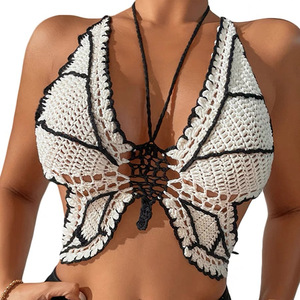 Corset <span class=keywords><strong>sans</strong></span> manches vintage style Spice Girl pour <span class=keywords><strong>femme</strong></span>, avec col à nœud papillon, fait main, idéal pour les vacances à la plage - Product Image 4