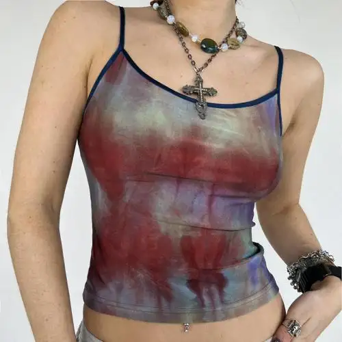 Goedkope Zomerkleding Voor Vrouwen Tie Dye Hemdje Veelkleurige 872156