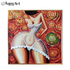 <span class=keywords><strong>Peinture</strong></span> à l'huile originale, peinte à la main, moderne, <span class=keywords><strong>abstraite</strong></span>, portrait <span class=keywords><strong>de</strong></span> <span class=keywords><strong>corps</strong></span> <span class=keywords><strong>de</strong></span> <span class=keywords><strong>femme</strong></span>, sur toile, décoration murale pour salon, décoration intérieure - Product Image 1