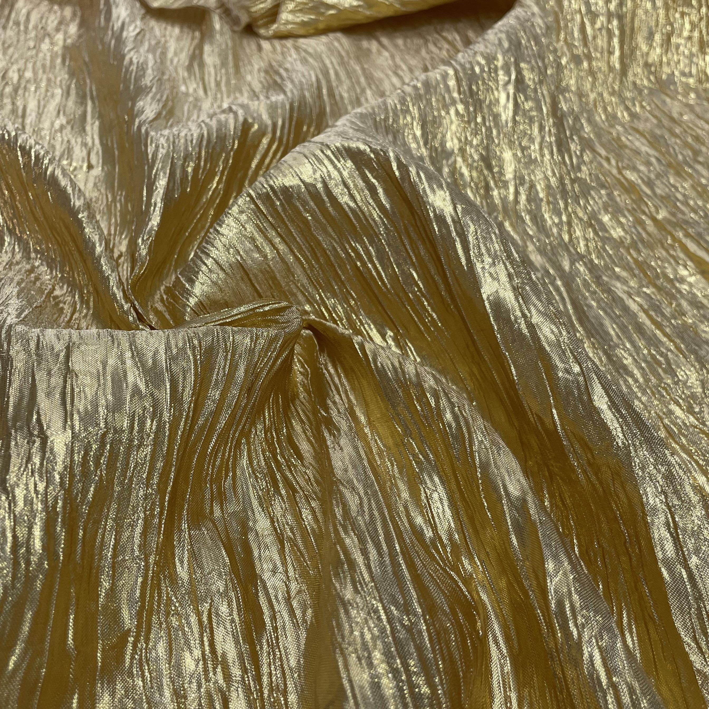 Металлическая Золотая Серебряная ткань из органзы для сценического платья