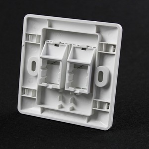 Anh loại duy nhất cổng kép CAT5E/Cat6 <span class=keywords><strong>Keystone</strong></span> <span class=keywords><strong>Jack</strong></span> Trắng faceplate RJ45 nối tường Ổ cắm mạng mặt tấm - Product Image 5