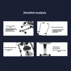 <span class=keywords><strong>Rameur</strong></span> <span class=keywords><strong>hydraulique</strong></span> à résistance au vent pour usage domestique, entraînement complet du corps, équipement de fitness d'intérieur - Product Image 5
