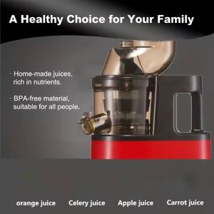 Extracteur de jus professionnel électrique à grande ouverture pour smoothies, fruits et légumes, presse à froid, machine à jus lente commerciale - Product Image 4