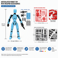 Figura de Robot de Plástico Articulado y Móvil, Ensamblado, con Caja Original - Producto Semiterminado