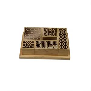 Caja de Almacenamiento Rectangular de Madera MDF Multifuncional Hecha a Mano, Cajas de Regalo Pequeñas Talladas, Combinables y Personalizables - Product Image 4