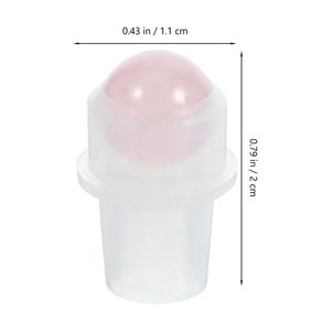 9 Pcs Rose Quartz Essential Oil Roller Ball Tops For 10ml Bottles Replacement Roll On Applicator Inserts For Aromatherapy - Product Image 1