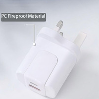 Cargador de Pared USB con Adaptador de Carga Rápida GaN PC 20W PD QC3.0, Resistente al Fuego, Venta al por Mayor de Fábrica, para Teléfonos Inteligentes, Tabletas, Computadoras Portátiles, Universal