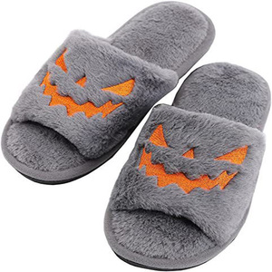 New Arrival Unisex Fashion Fur <b>for</b> Slippers Halloween <b>Pumpkin</b> Platform Slipper <b>for</b> Men and Women Dropshipping Product - Product Image 2