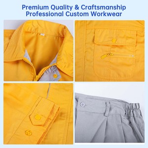 Ropa protectora de trabajo de manga larga de verano personalizada, traje de camuflaje de <span class=keywords><strong>soldador</strong></span> de poliéster y algodón, uniforme resistente a la ropa de trabajo - Product Image 4