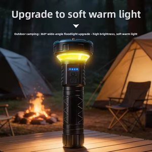 Portable Mini Solar Powered Hand Crank Strong Light <b>LED</b> <b>Flashlight</b> Emergency Charging for Outdoor Camping - Product Image 4