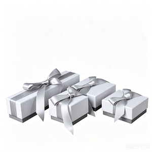 Jewelry <b>gift</b> <b>box</b>, ring <b>gift</b> <b>box</b>, square jewelry packaging <b>box</b>, <b>earring</b> necklace storage case, ribbon <b>gift</b> <b>box</b> for jewelry - Product Image 5