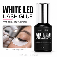 Adhésif pour cils LED blanc pour les entreprises de fournitures de salons, logo personnalisé disponible