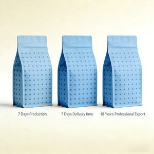 Sacs d'emballage alimentaire en plastique de qualité alimentaire pour animaux de compagnie, 100 % recyclables en PE, à huit soudures latérales, marque YOMI, vente en gros - Product Image 2