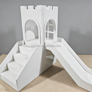 Équipement de jeu tout-en-un intérieur/extérieur, château de jeu souple pour enfants avec fenêtre visible, tunnel et toboggan pour fêtes, événements, cafés, centres commerciaux - Product Image 5