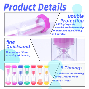 Bộ Hẹn Giờ Đồng Hồ Cát Bằng Nhựa 30 Giây 1 <span class=keywords><strong>2</strong></span> 3 5 10 Phút Bộ Đồng Hồ Cát Đồng Hồ Cát Đồng Hồ Cát Cho Trẻ Em Trò Chơi Trong Lớp Trò Chơi Nhà Bếp Gia Đình - Product Image 5