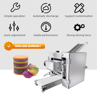 Machine à fabriquer des feuilles de dumplings/samosas, chapatis, crêpes, rouleaux de printemps, et enveloppes d'ingrédients tels que l'ingjera, avec moteur à économie d'énergie, capacité de 1500 pièces/heure, Meijin