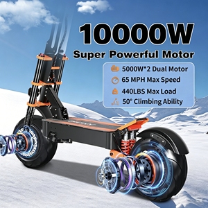 Entrepôt UE, États-Unis, Royaume-Uni, livraison rapide, <span class=keywords><strong>scooter</strong></span> électrique pour adultes à double moteur 10000W, pneus tout-terrain de 13 pouces, double amortisseurs - Product Image 2