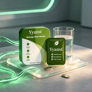 Bandes de film orales botaniques mélangées et dissolvables, 30 pièces, boîte métallique incurvée verte et blanche, OEM, marque privée, vente en gros - Product Image 3