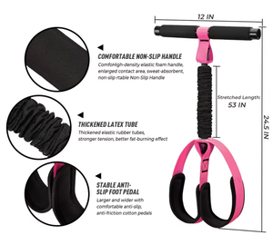 SILITE Attrezzo per Sit-up <span class=keywords><strong>con</strong></span> Tubo in Lattice ad Alta Elasticità, Pedale e Corde Elastiche per Allenamento di <span class=keywords><strong>Braccia</strong></span> e Vita - Product Image 3