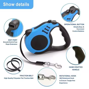 Ayarlanabilir 3m geri çekilebilir köpek tasma otomatik uzatılabilir çekiş ile dayanıklı naylon Pet halat basit tarzı Pet aksesuarları kurşun - Product Image 6