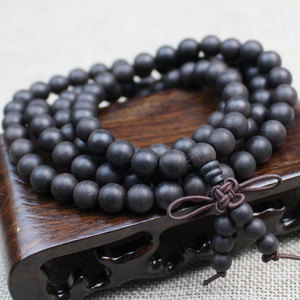 Vietnamese Agarwood Bracelet 108 Beads Round Shape High Oil Content Unisex Couple Jewelry <b>Prayer</b> <b>Mat</b> Use - Product Image 4