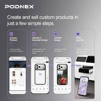 Imprimante à plat UV PodNEX Small A3 pour coques de smartphones, articles en plastique, machine d'impression de housses de téléphone pour les startups