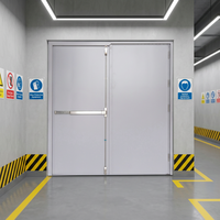 Промышленная противопожарная дверь Yonking Door с двойной створкой, оцинкованная сталь, с ручкой-антипаникой, сертифицированная UL EN, для цехов и заводов