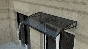 Toldo <span class=keywords><strong>para</strong></span> Puerta y Ventana con Protección UV, Tamaño y Color Personalizables, con Canaleta de Agua Más Ancha y Grande <span class=keywords><strong>para</strong></span> Protección Contra Sol, Lluvia y Nieve - Product Image 4