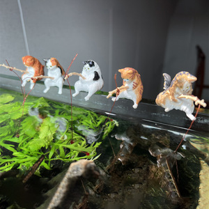 Acquario decorazione paesaggistica acquario acquario decorazione personalità gattino pesca - Product Image 3