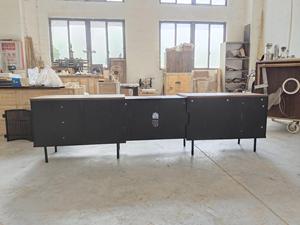Moderno lusso <span class=keywords><strong>TV</strong></span> Stand per la casa soggiorno mobili in ferro bordo ad arco <span class=keywords><strong>Art</strong></span> Design con pannello regolabile in legno armadio di stoccaggio - Product Image 6