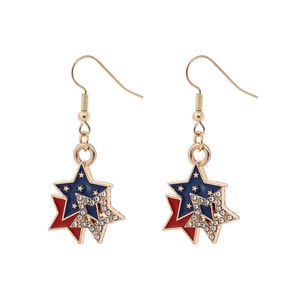 Pendientes de Joyería de Moda para el Día de la Independencia de EE. UU. 2026, Pendientes con Forma de Corazón con la Bandera Estadounidense del <span class=keywords><strong>4</strong></span> de Julio para el 250 Aniversario - Product Image 5