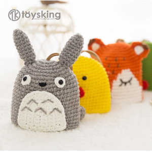Crocheted Kawaii Cartoon Keychains Handmade Knitted <strong>Totoro</strong> Car Key Protect <strong>Bag</strong> - Product Image 1