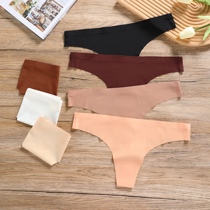 Vente en gros <span class=keywords><strong>de</strong></span> tangas personnalisés avec logo, sept couleurs, culottes à taille basse pour femmes, sans couture, tangas <span class=keywords><strong>de</strong></span> mujer - Product Image 1