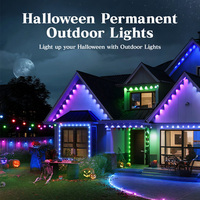 Vente en gros 24V RVB LED avant-toit lumières IP67 étanche intelligent pour Bluetooth contrôle haute luminosité permanente lumière de Noël extérieure