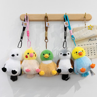Peluches d'oiseaux réalistes Feiya, jouets en polyester doux, poupées de perroquet Tit de montagne, porte-clés mignons, logo personnalisé pour Halloween