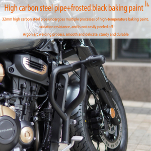 Nouvelle barre de protection moteur Zongshen <span class=keywords><strong>Cyclone</strong></span> RA600 en acier au carbone, pare-chocs anti-chute noir épais pour moto tout-terrain/route/usage mixte - Product Image 4