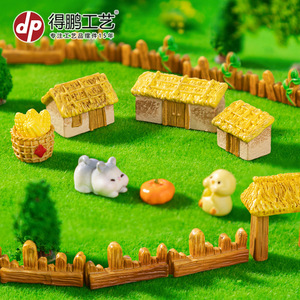 Ensemble de décorations de jardin miniature en résine, style rustique, ornement de bureau, lot multi-pièces - Product Image 1