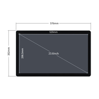 Monitor de pantalla táctil de panel frontal de 23,8 "24" True-Flat con interfaz USB