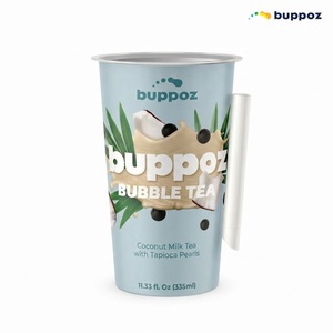 ชานมไข่มุกพร้อมดื่ม รสกะทิ 335 มล. แบบแก้ว ฮาลาล HACCP สำหรับร้านชานมไข่มุก รับผลิตแบบ OEM - Product Image 1