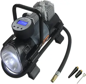 <span class=keywords><strong>Inflador</strong></span> de Neumáticos de Doble Cilindro de Alta Resistencia, <span class=keywords><strong>Inflador</strong></span> de Neumáticos para Automóvil de 12 V CC, Bomba de 150 psi, <span class=keywords><strong>Inflador</strong></span> de Neumáticos Metálico para Automóvil con Luz LED, Kit de Herramientas - Product Image 1