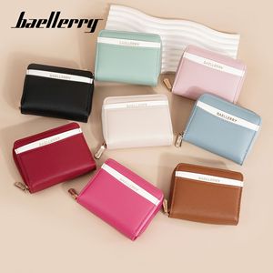 กระเป๋าสตางค์มินิสำหรับผู้หญิง Baelerry สีพื้น พร้อมซิปใส่เหรียญ ตกแต่งด้วยการเย็บแบบตัดกัน เหมาะสำหรับใช้ในชีวิตประจำวัน - Product Image 4