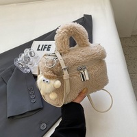 Sac à bandoulière en fausse fourrure pour femme, collection Hiver 2026, pochette douce en peluche avec fermeture éclair, grande capacité, sac à main pour femme