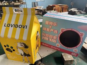 OEM facile da montare letti per gatti in cartone casetta per gatti con gratta e vinci grande robusto mobile per gatti tenda da grotta - Product Image 6