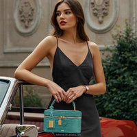 Sac bandoulière femme en cuir poli brillant de haute qualité, style bohème, avec quincaillerie solide, idéal pour le bureau, livraison rapide