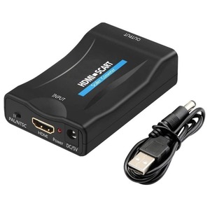 Convertisseur vidéo stéréo HDMI vers SCART vers HDMI 1080P avec <span class=keywords><strong>adaptateur</strong></span> audio et câble <span class=keywords><strong>USB</strong></span> pour Sky Box HD TV DVD STB - Product Image 2