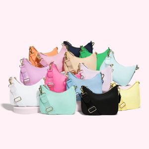 Sac bandoulière hobo ajustable en nylon multicolore personnalisé pour femme, imperméable, écologique, durable et tendance - Product Image 1