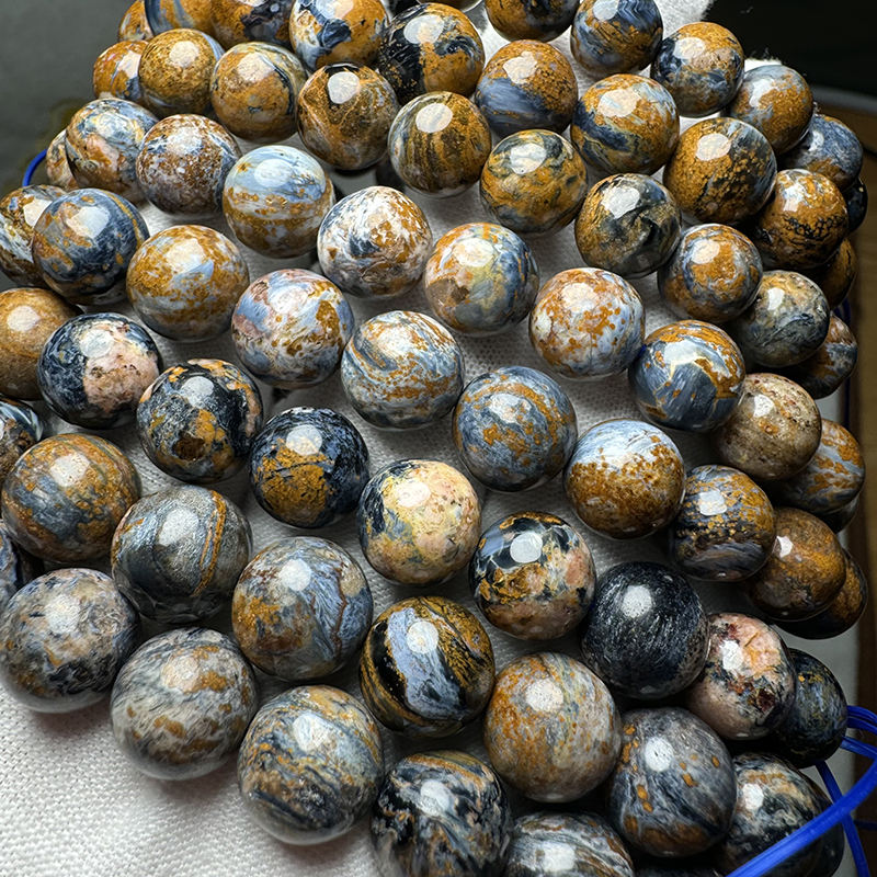 Meihan Natural AAA Namibia Denim Blue Pietersite Smooth Round