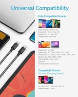 Anker Câble USB C 100W 10ft Câble USB C vers USB C 2.0 Câble de charge Type-C Charge rapide pour iPhone 15/15Pro/15Plus/15ProMax